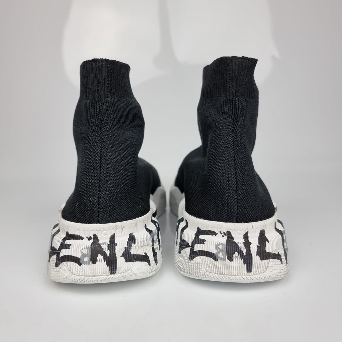 BALENCIAGA Speed 2 Men's Black And White Sneakers New