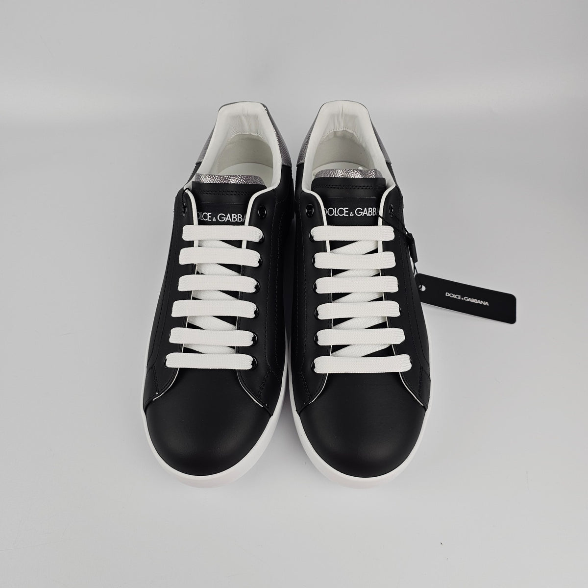 DOLCE&GABBANA Men's Portofino Black Leather New & Authentic