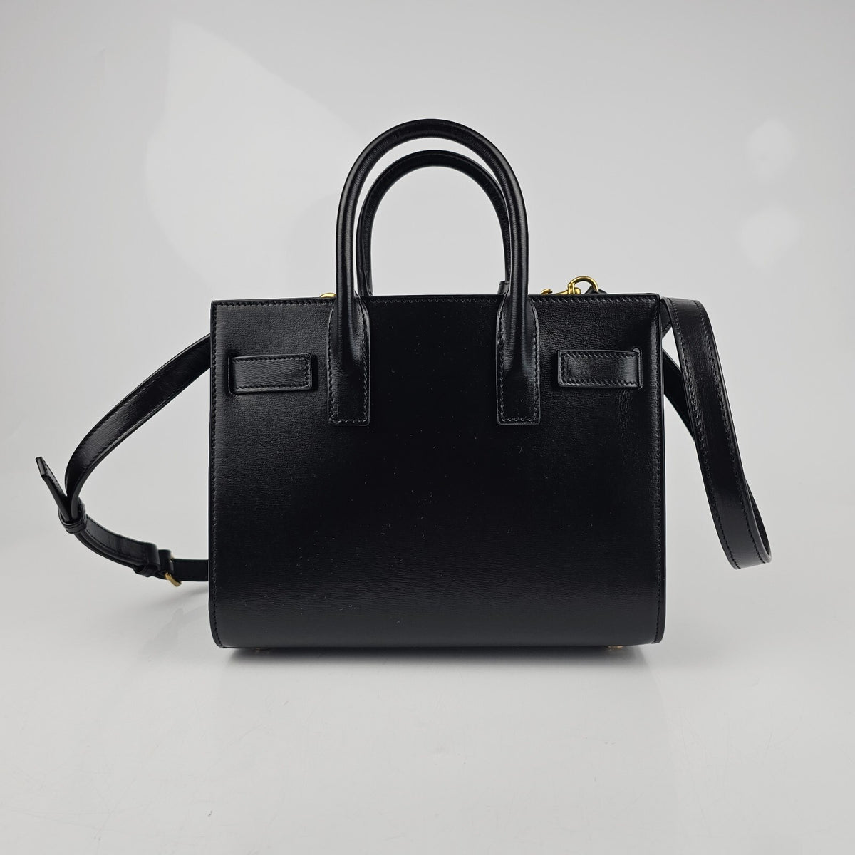 SAINT LAURENT Sac De Jour Nano Black Smooth Leather Handbag New/Authentic