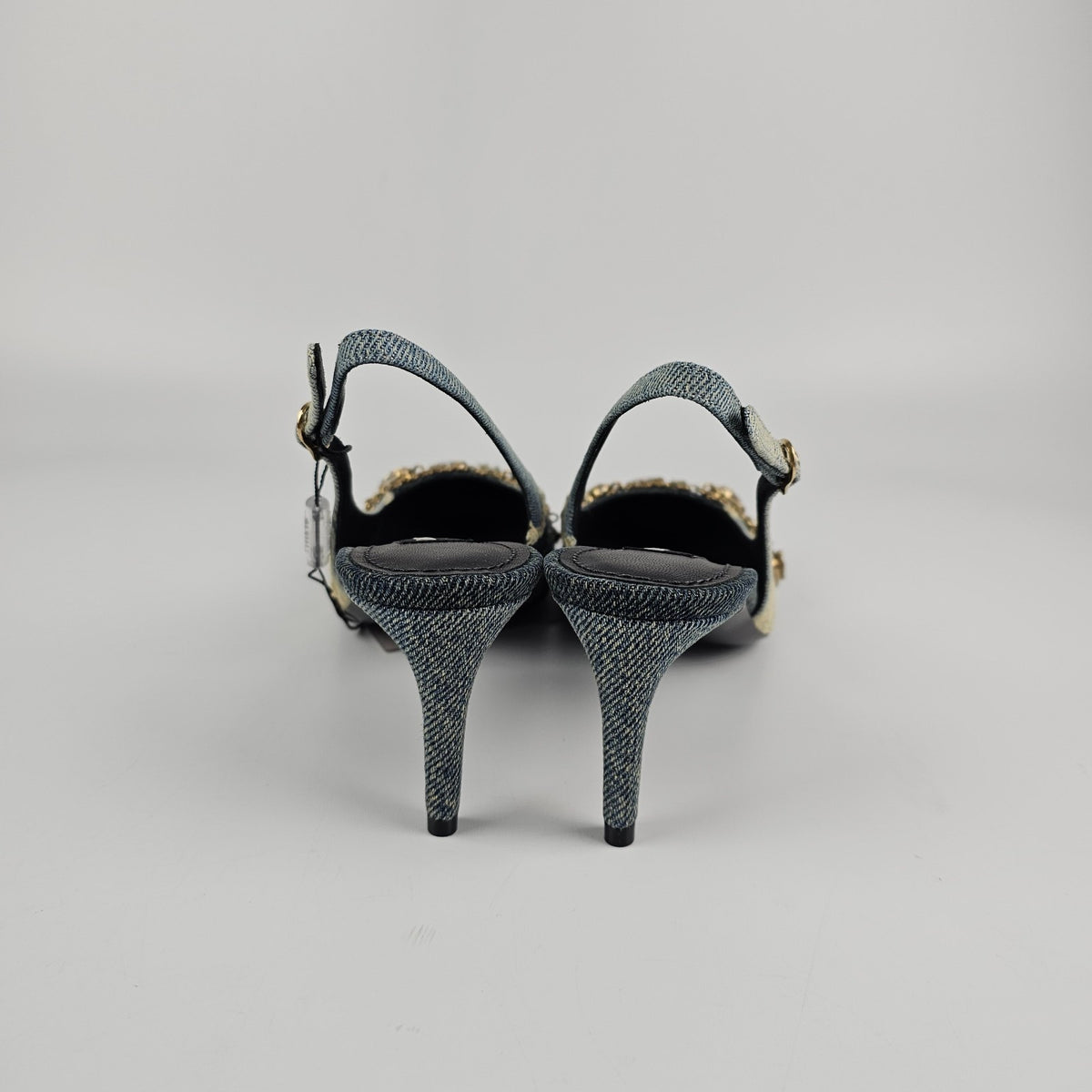 DOLCE&GABBANA Blue Denim 75mm Heel Pumps New & Authentic