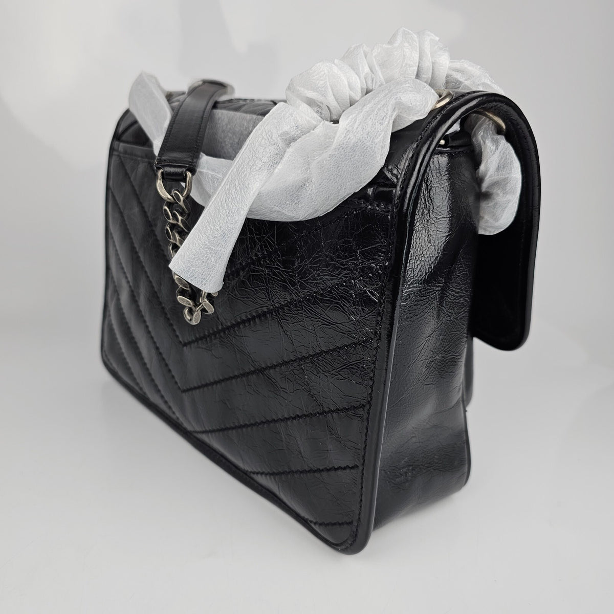 SAINT LAURENT Medium Niki Black Leather Bag New