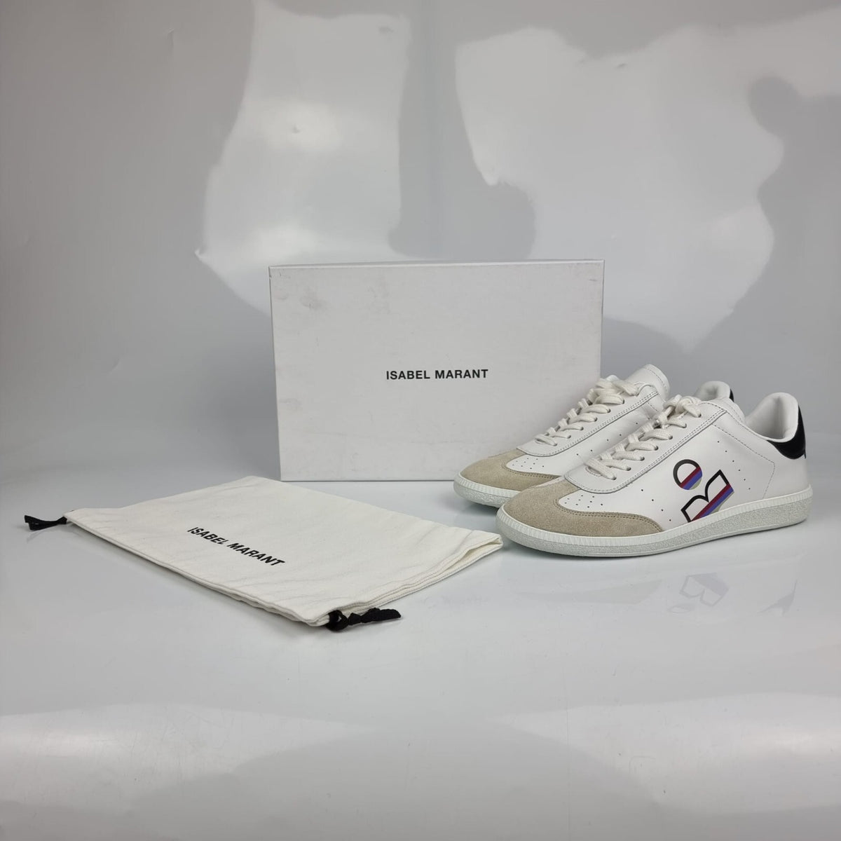 ISABEL MARANT Women's Bryce White/Black Sneakers New Size 41 US 11
