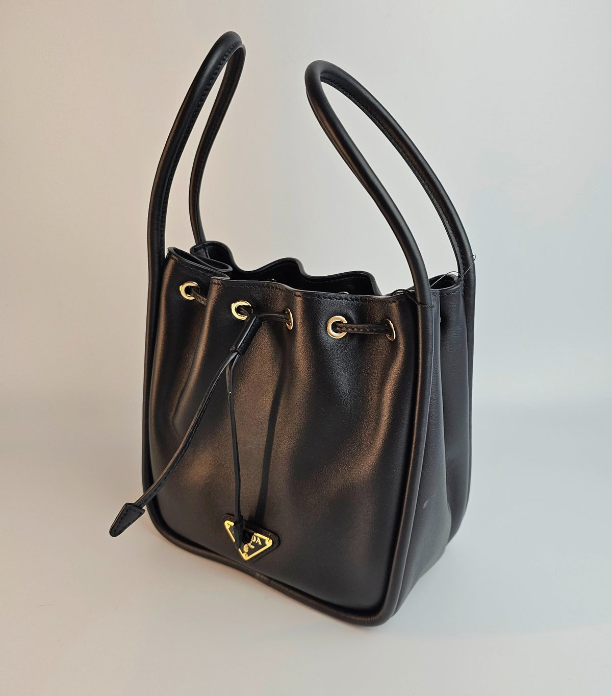 PRADA Darling Mini $2850 Black Leather Bucket Bag New & Authentic