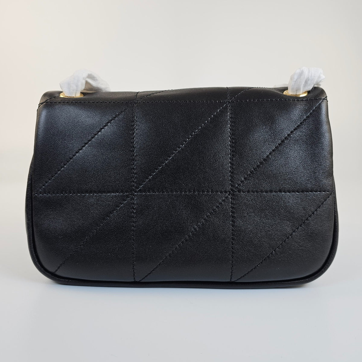 SAINT LAURENT Jamie 4.3 Mini Black And Gold Leather Shoulder Bag New