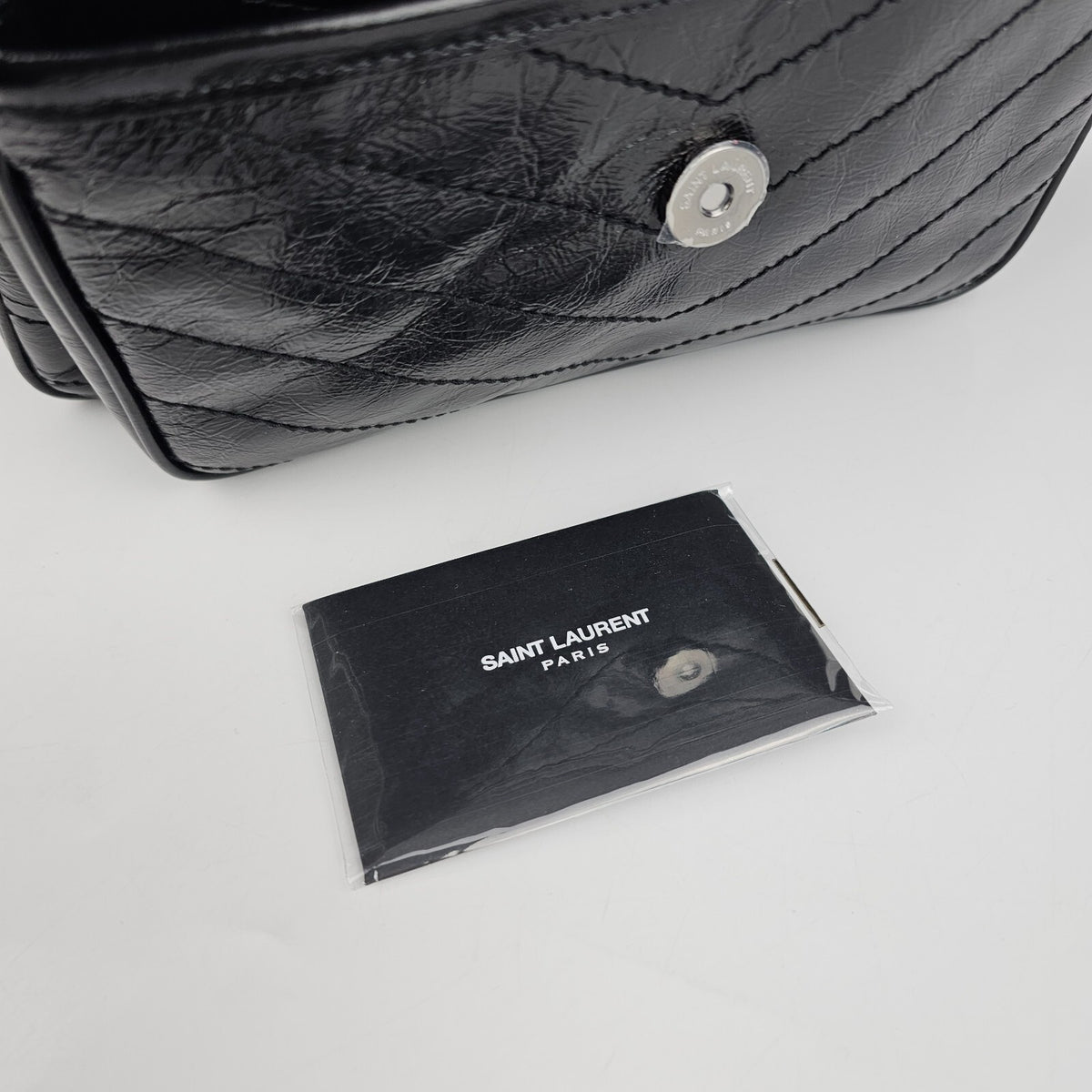 SAINT LAURENT Medium Niki Black Leather Bag New
