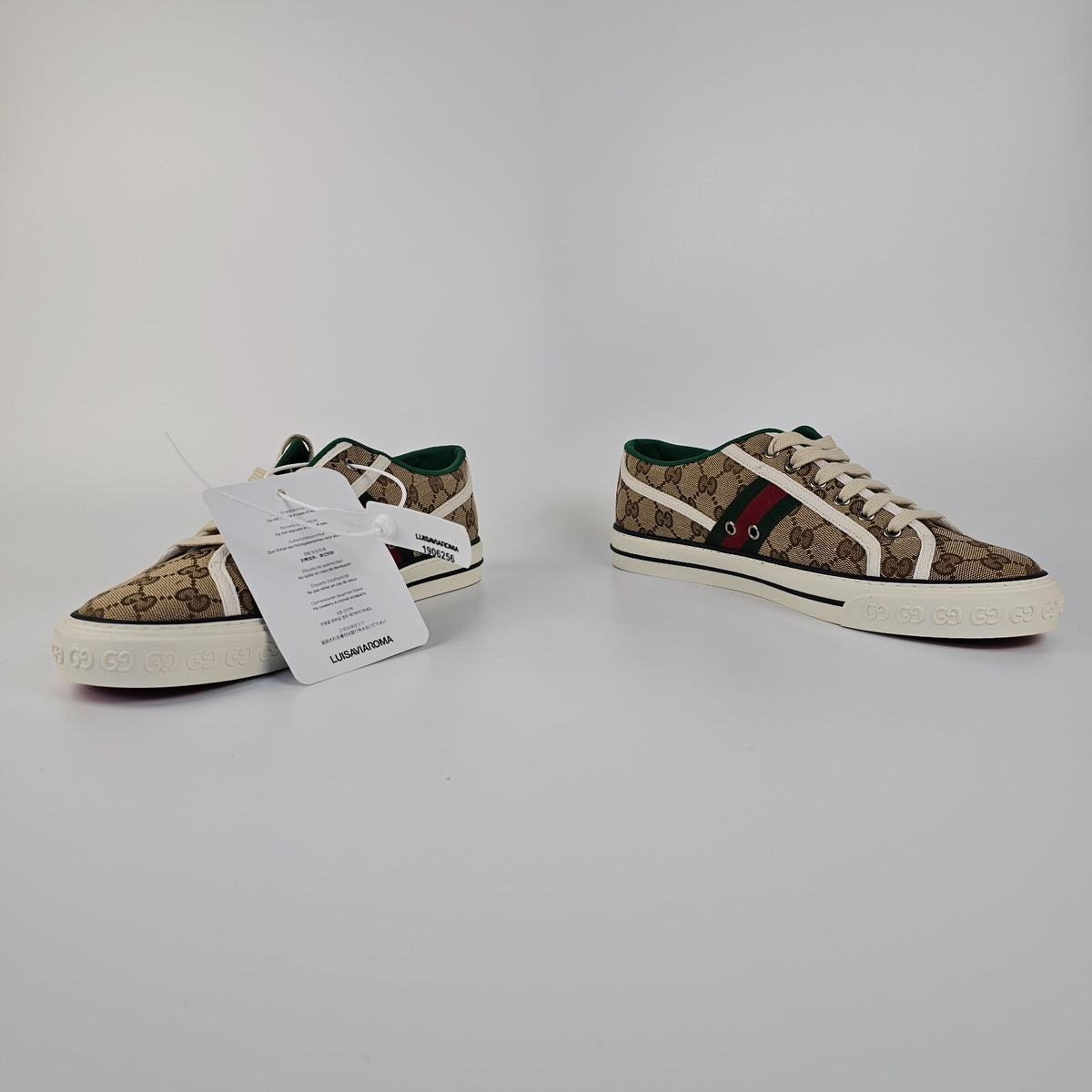 GUCCI Tennis 1977 GG Men's Beige Sneakers New Size UK 8 US 8.5