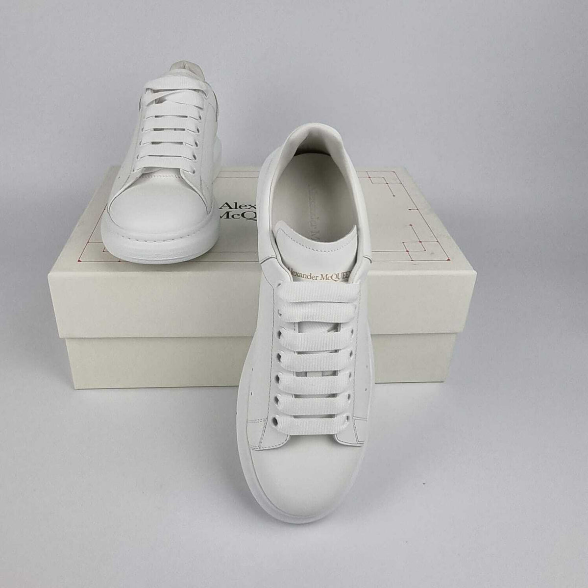 ALEXANDER MCQUEEN Oversized Women's White Sneakers New