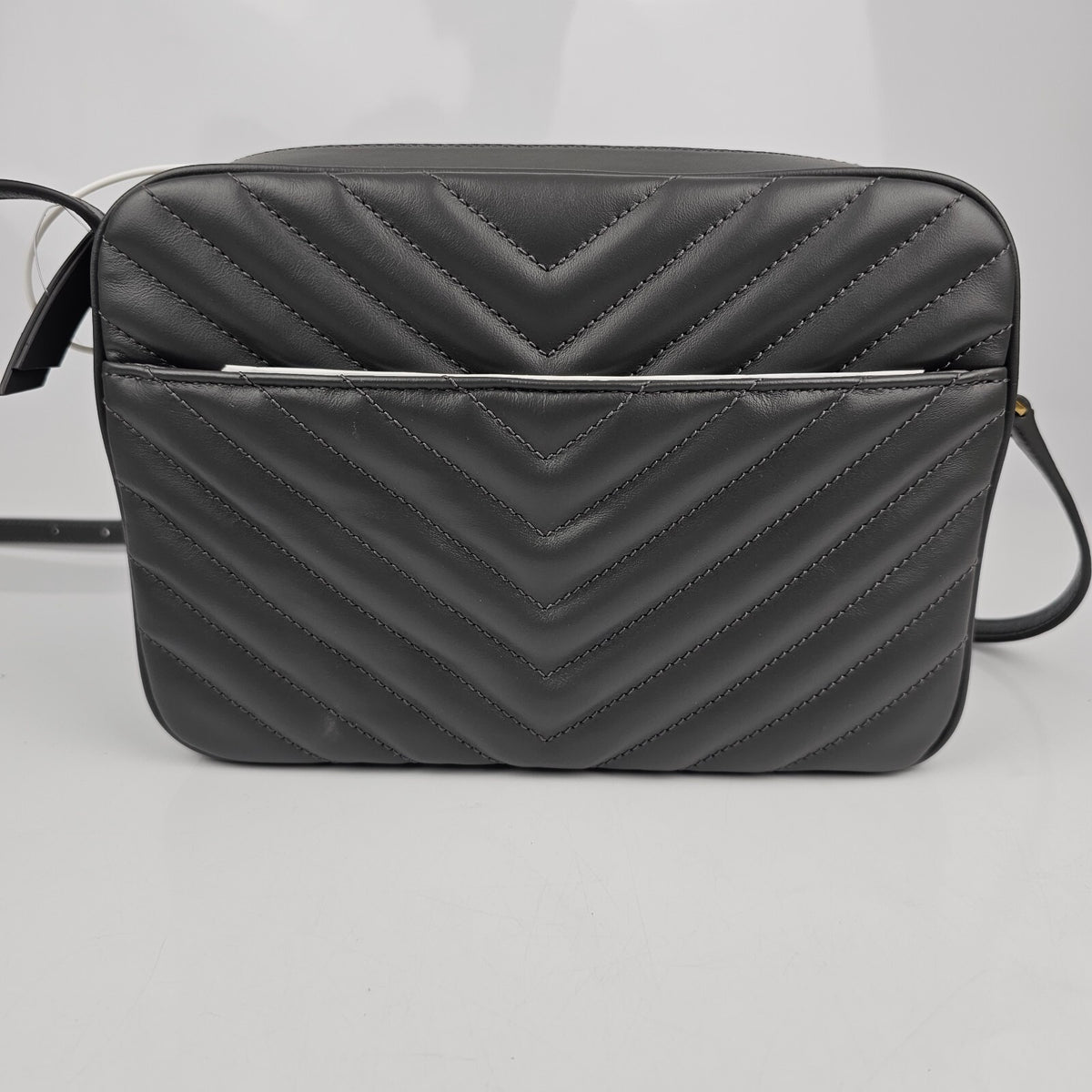 SAINT LAURENT Lou Storm Leather Camera Bag New