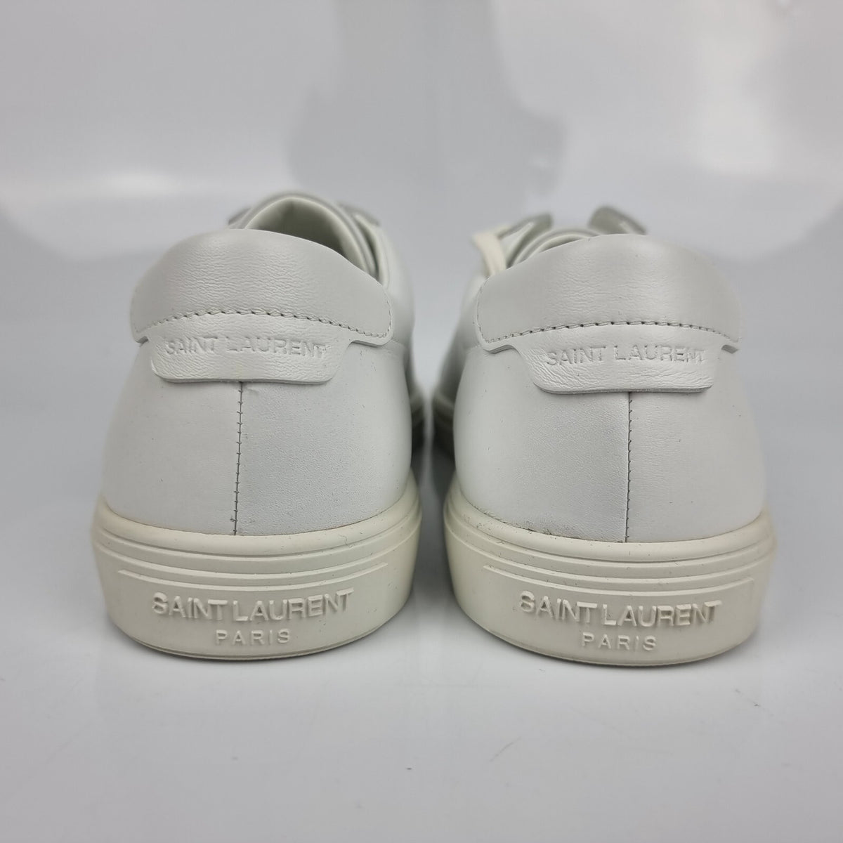 SAINT LAURENT White Andy Low Top Sneakers New