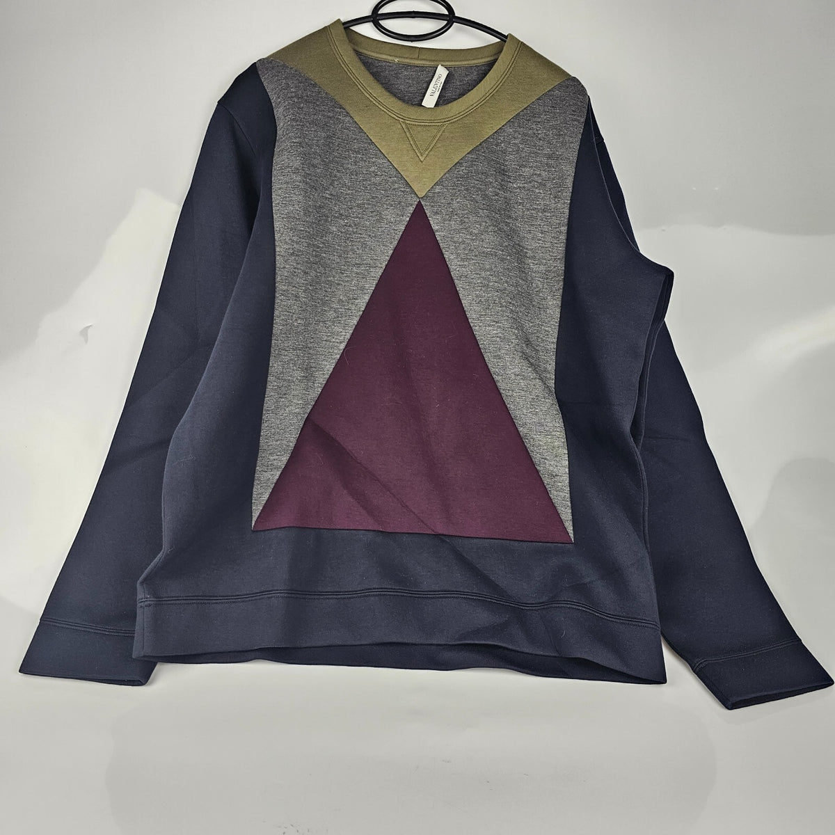 Valentino Navy Neoprene Sweater Size L New
