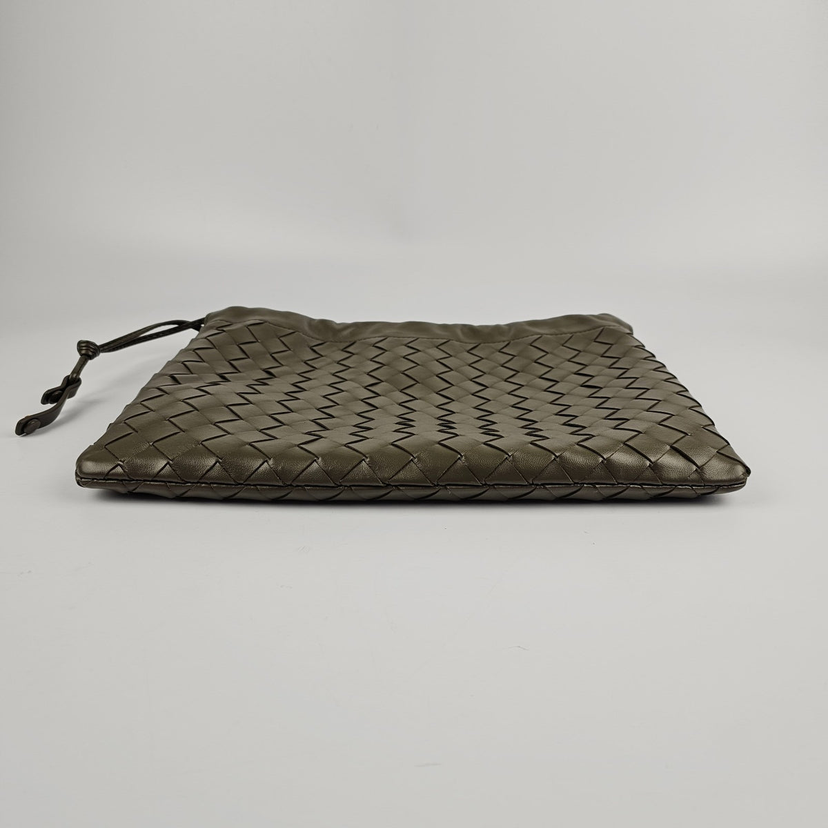 BOTTEGA VENETA Dustbag Medium $2600 Cypress Intrecciato Leather Handbag New