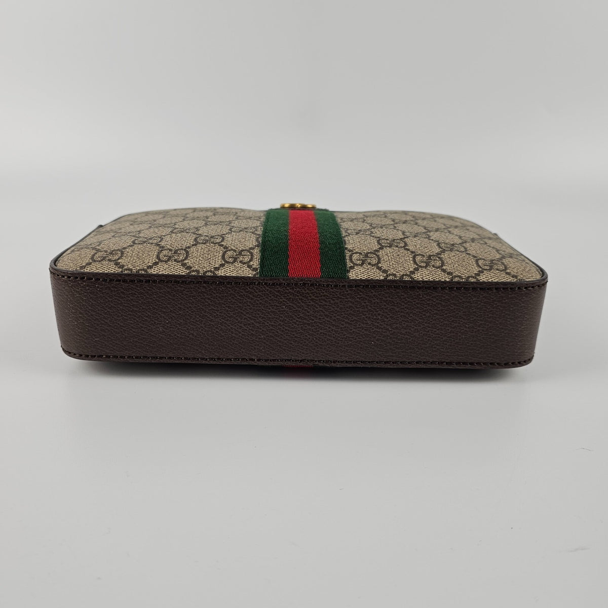 GUCCI Ophidia Small $1790 Beige And Ebony GG Canvas Crossbody Bag New/Authentic