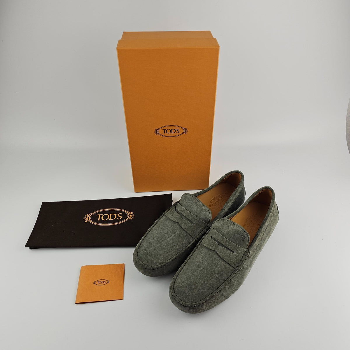 TOD's Gommino Gray Suede Loafers New & Authentic