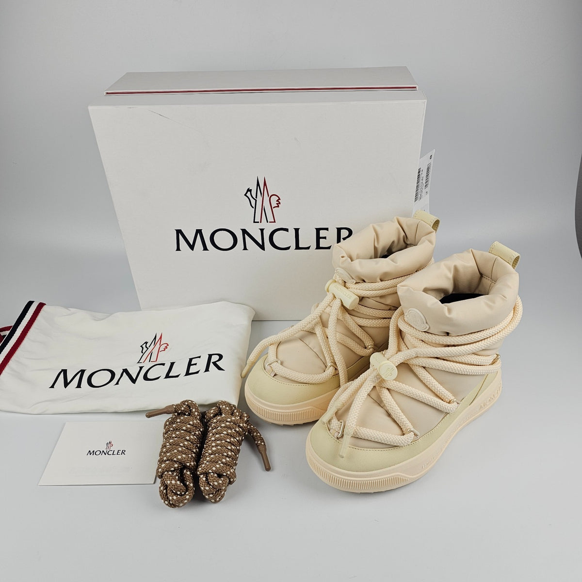 MONCLER Altive Women's Light Beige Boots New