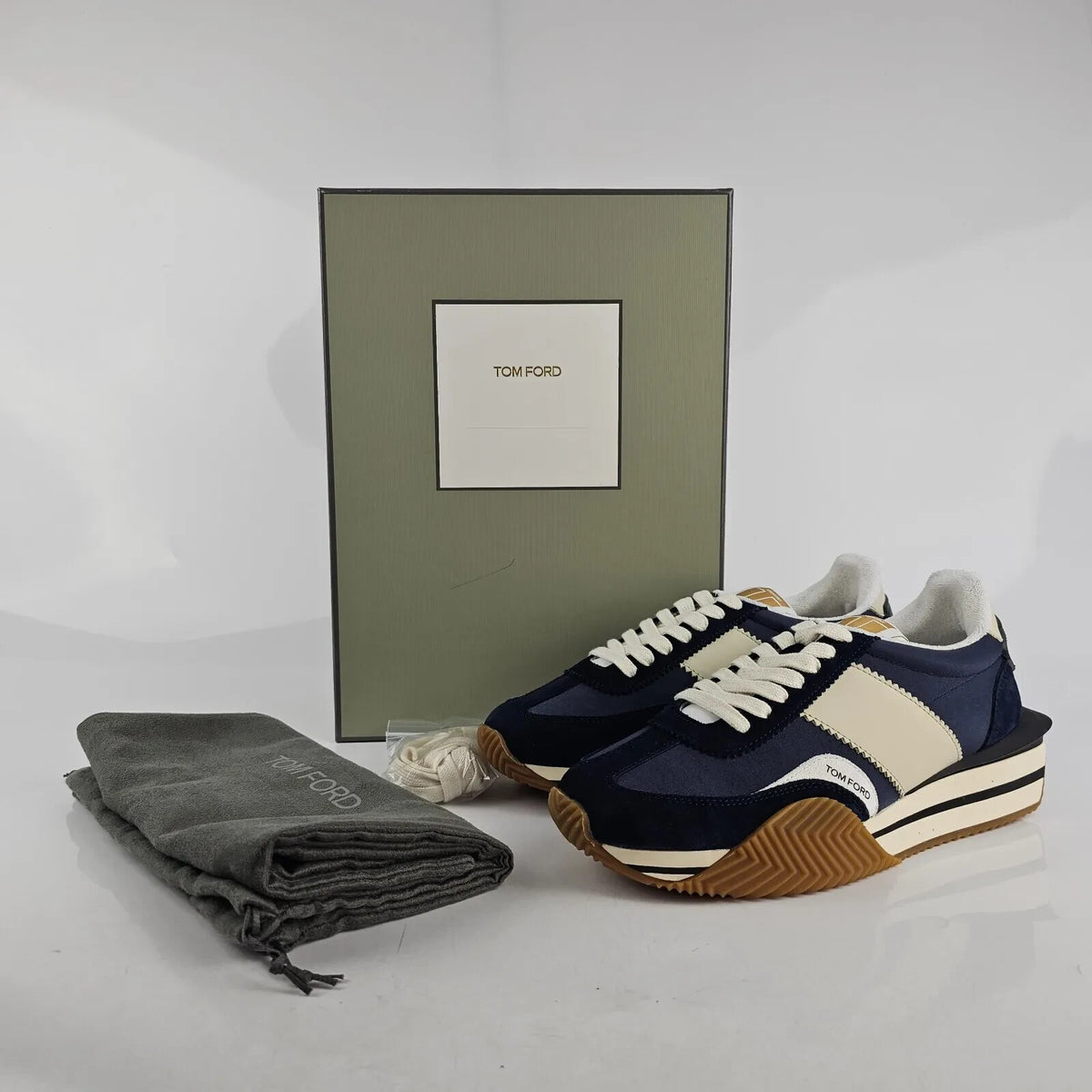 TOM FORD James Midnight Blue Sneakers New US 7
