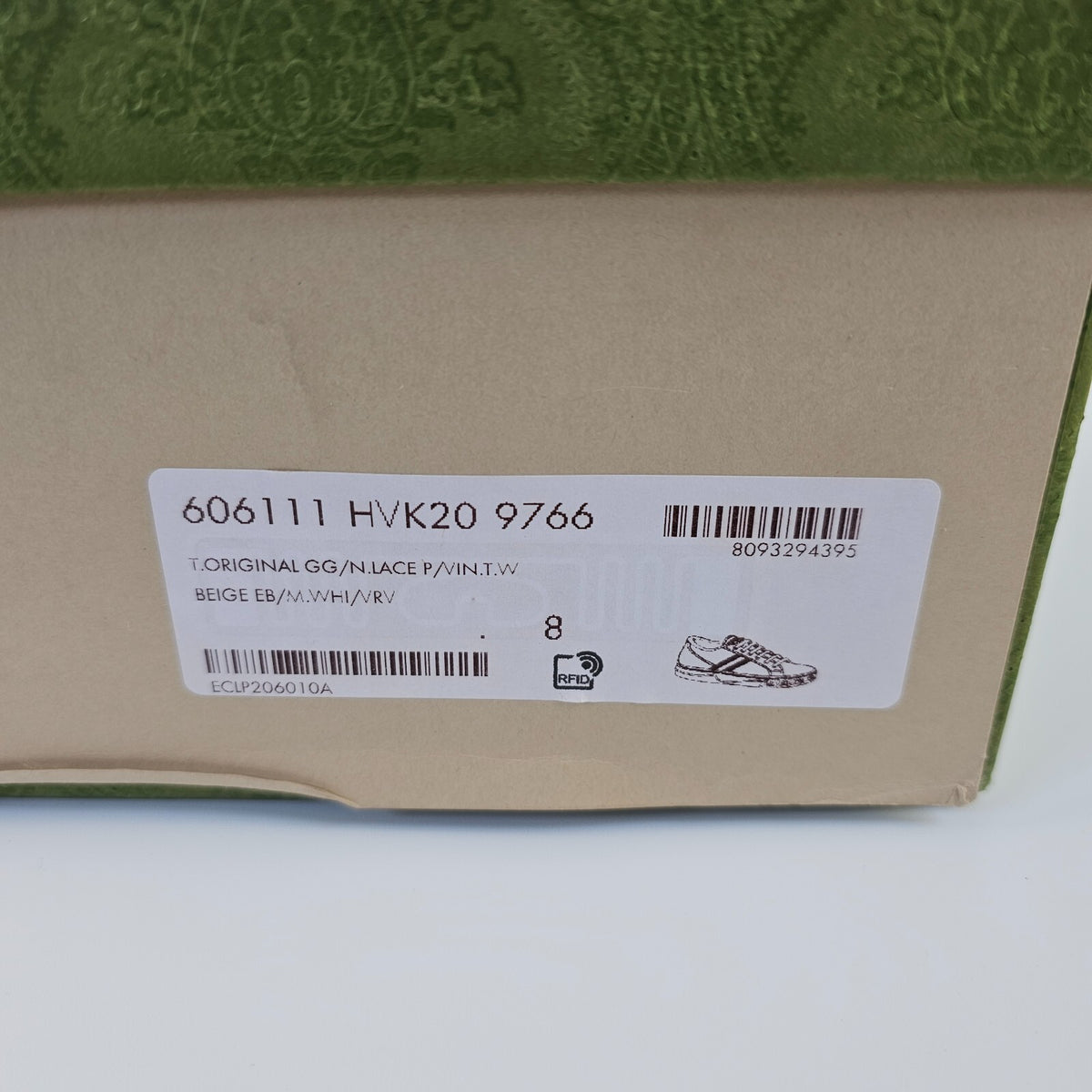GUCCI Tennis 1977 GG Men's Beige Sneakers New Size UK 8 US 8.5