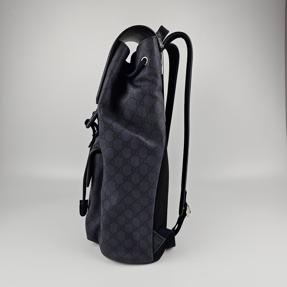 GUCCI Ophidia Large $2550 Blue GG Canvas Backpack New & Authentic