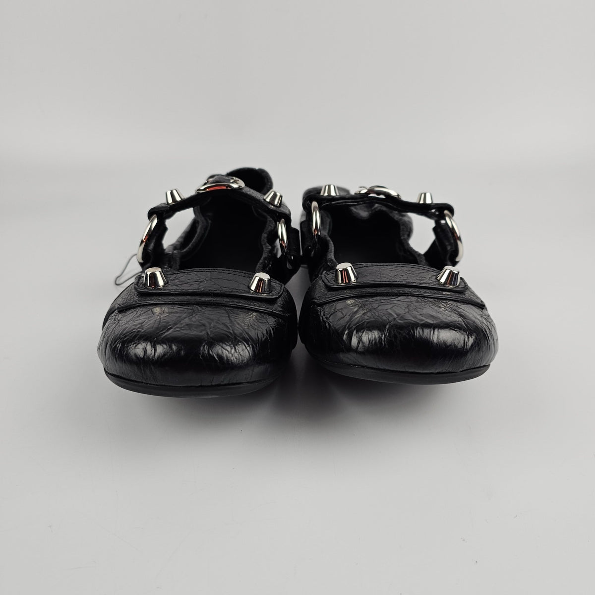 BALENCIAGA City $950 Black Leather Ballerinas New & Authentic
