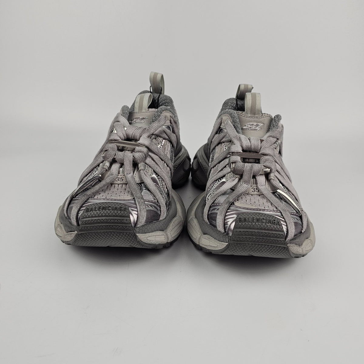 BALENCIAGA 3XL Extreme Laces $1400 Women's Gray Sneakers New