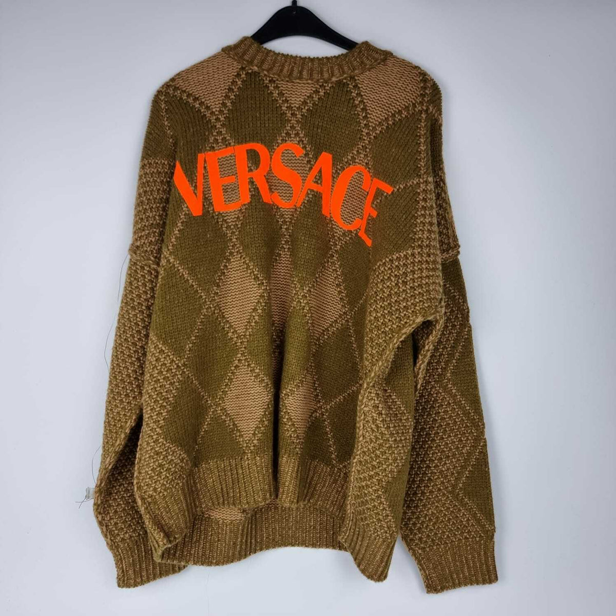 VERSACE Khaki/Brown Sweater New Size S