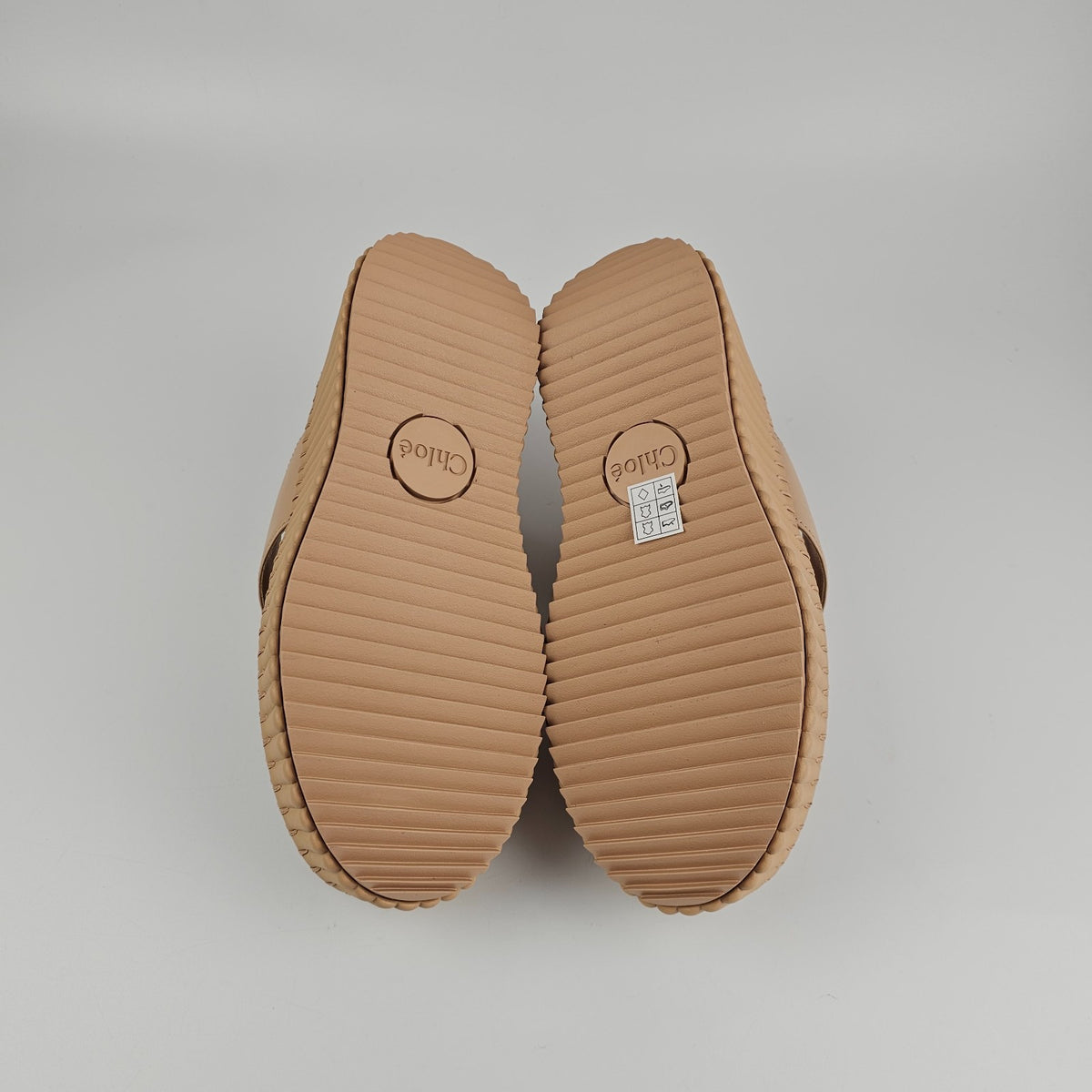 Chloe Nama Beige Platform Sandals New & Authentic