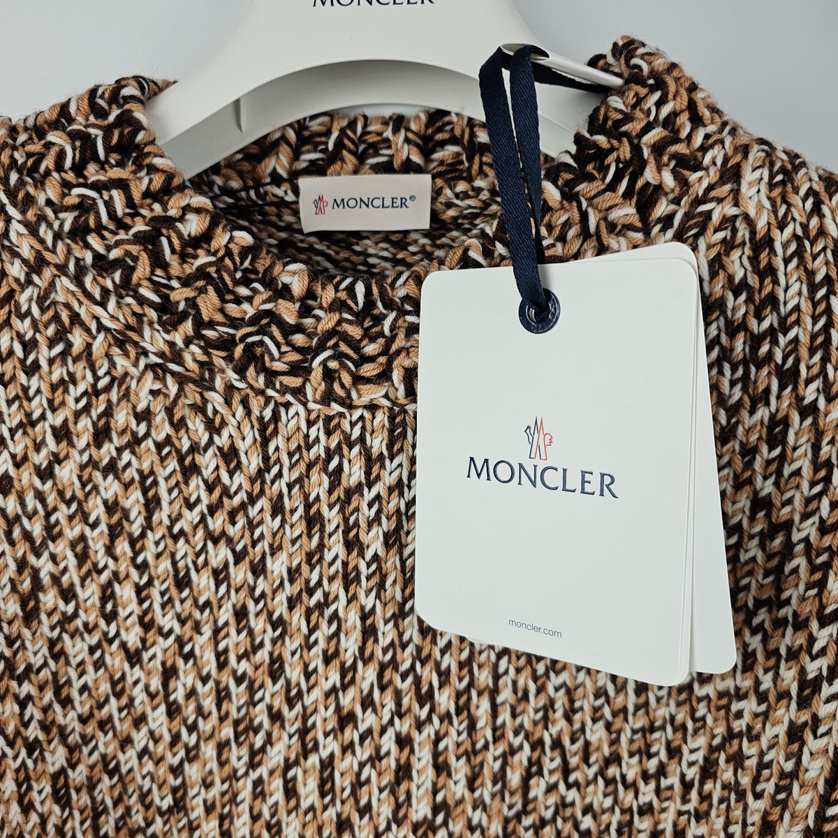 MONCLER $990 Women's Brown Wool Sweater New