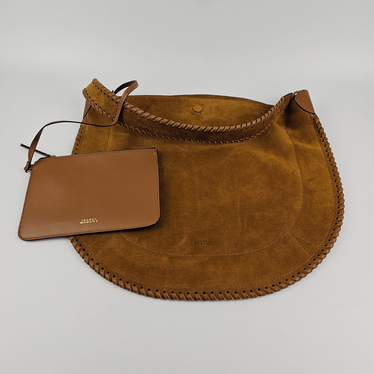 Isabel Marant Oskan Hobo Soft Cognac Shoulder Bag New And Authentic