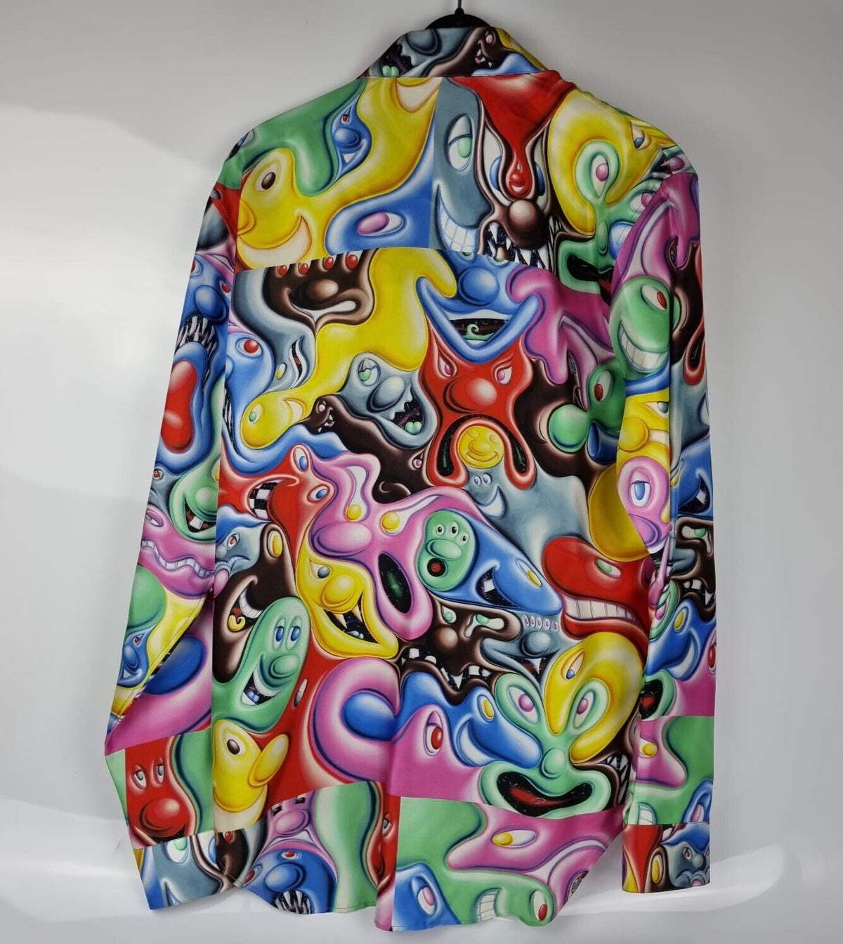 Dior Homme x Kenny Scharf Silk Multicolor Shirt Size 38 New