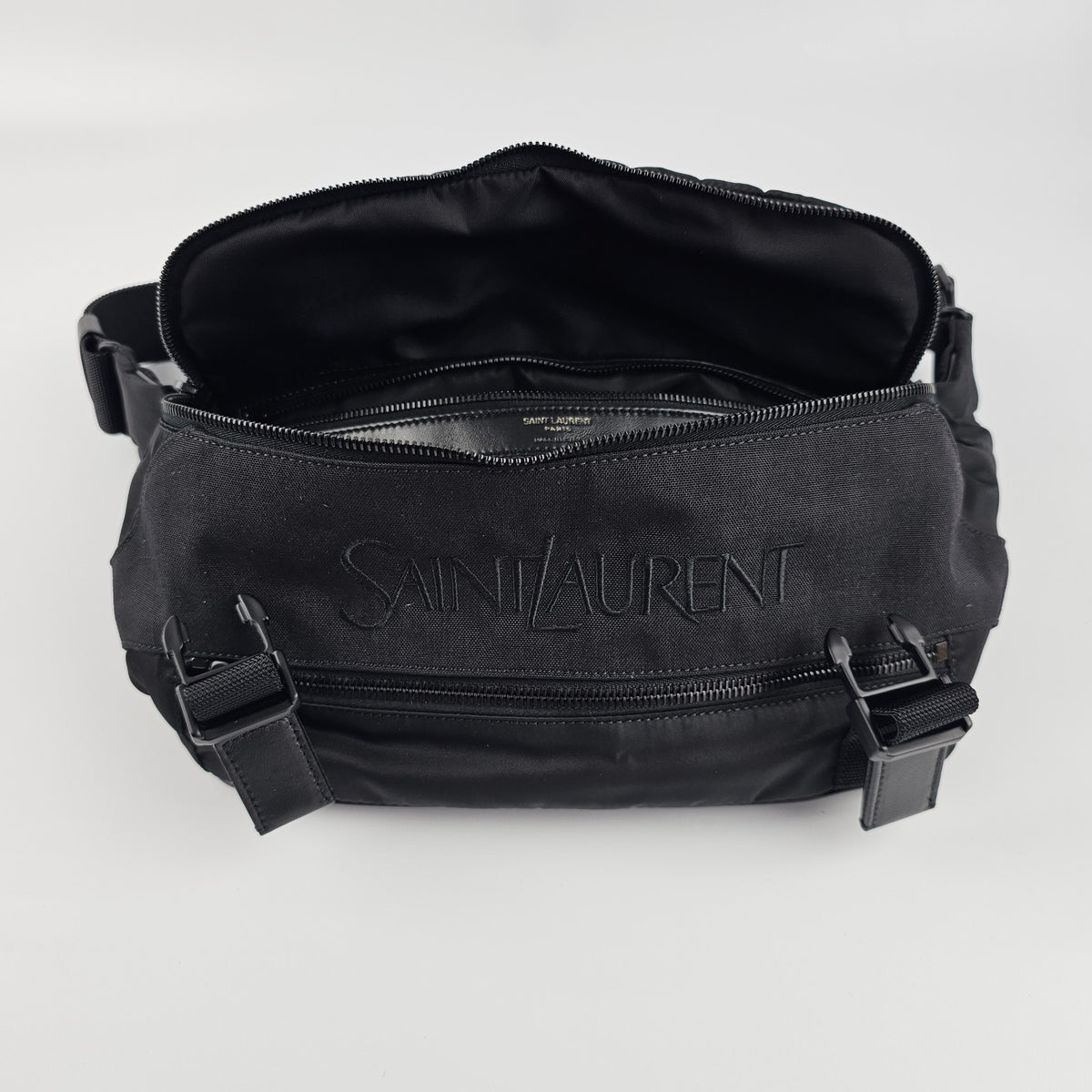 SAINT LAURENT Nylon $2000 Black Crossbody Bag New And Authentic