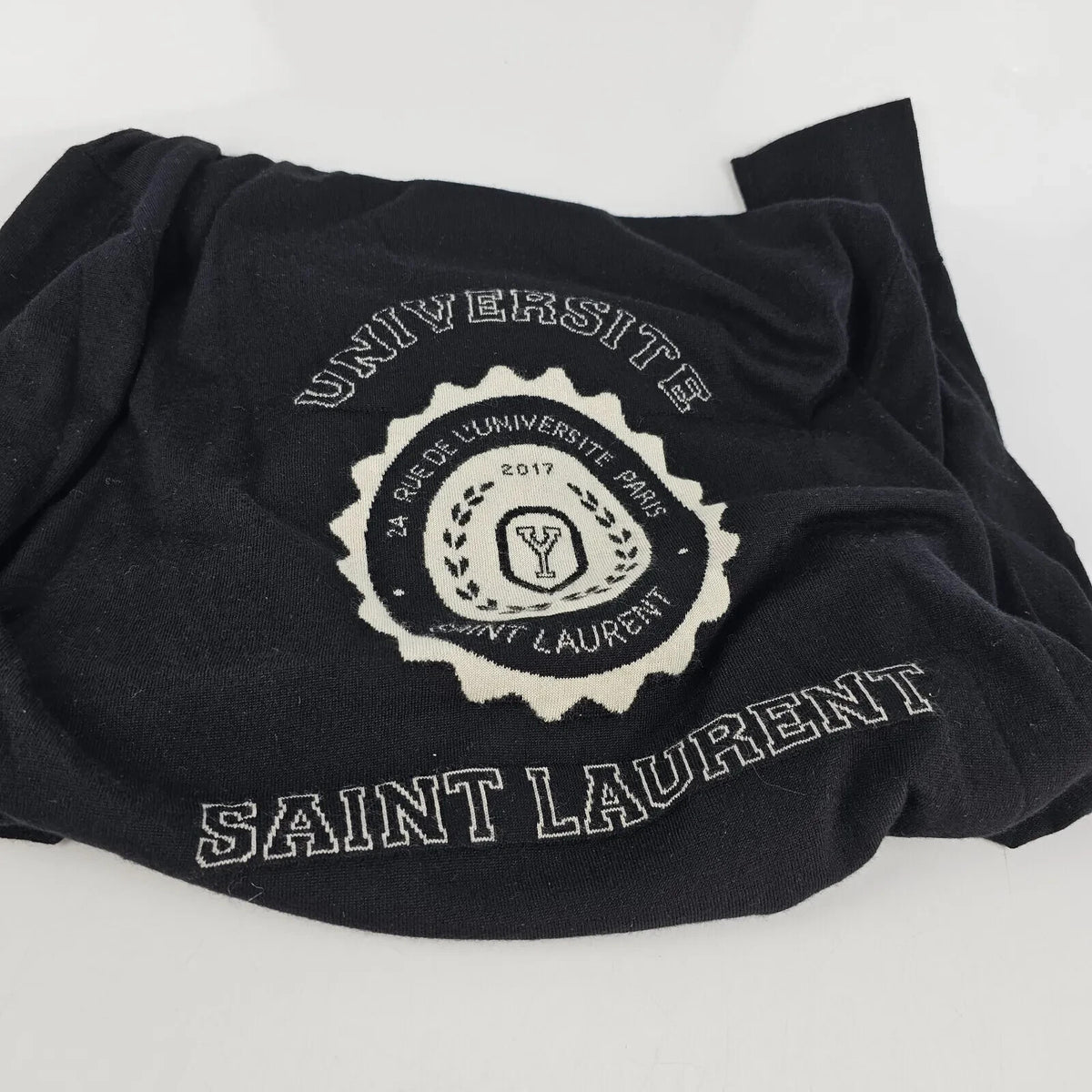 SAINT LAURENT Men's Black Universite Sweater New Size S
