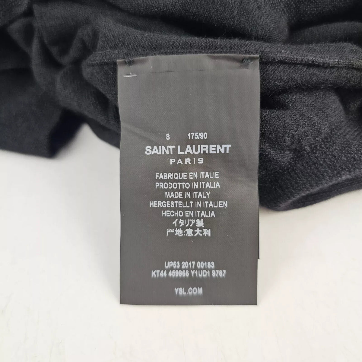 SAINT LAURENT Men's Black Universite Sweater New Size S