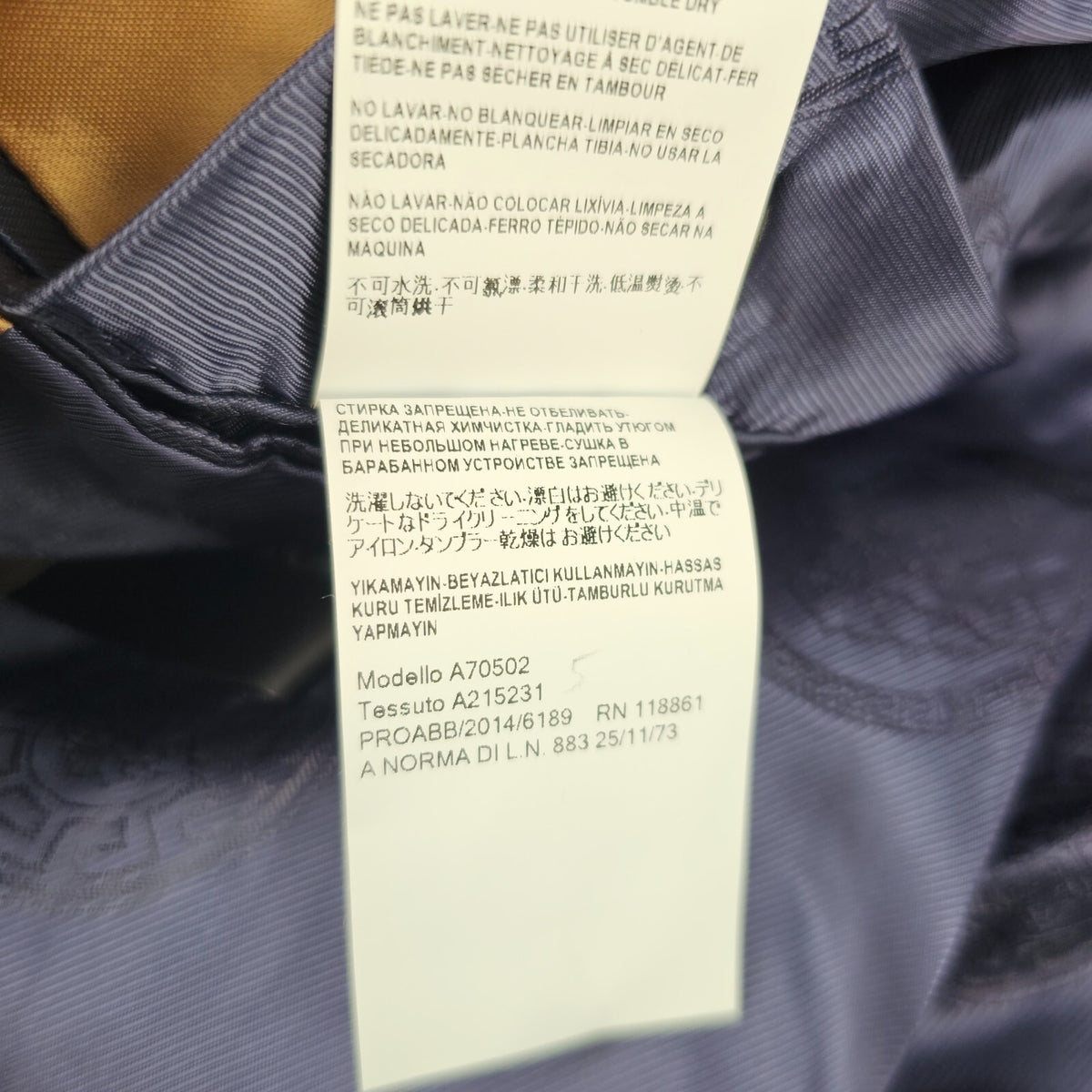 VERSACE Blue Tiger Bomber Jacket Size M (48)