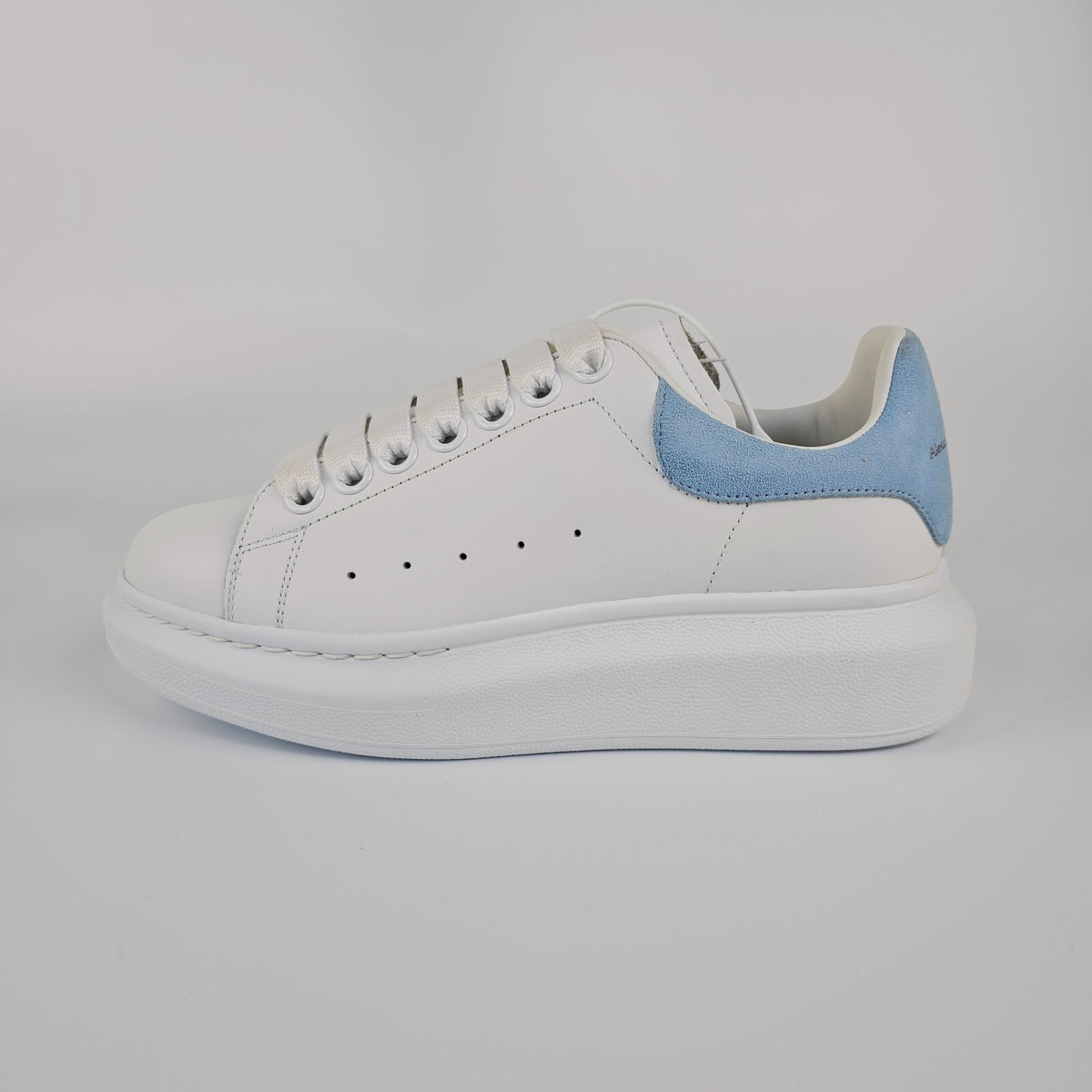 ALEXANDER MCQUEEN Oversized Women's White And Blue Sneakers New