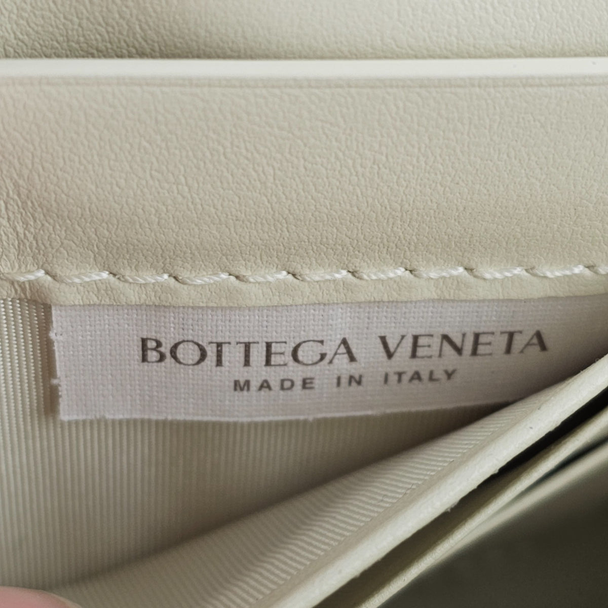 BOTTEGA VENETA $3500 Andiamo Sea Salt Top Handle Clutch New & Authentic