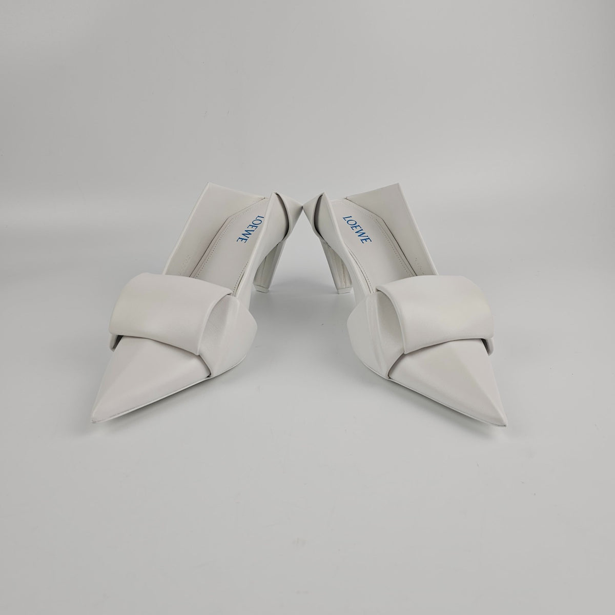 LOEWE Origami Optic White Mules New & Authentic