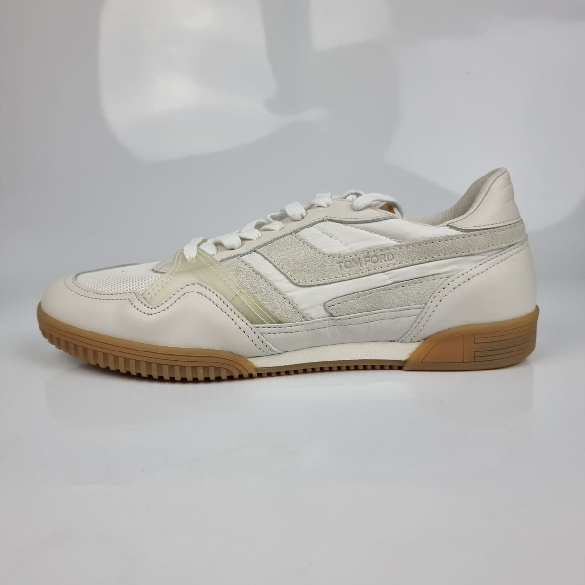 TOM FORD Jackson White Leather Low Top Sneakers New Size US 10 EU 43