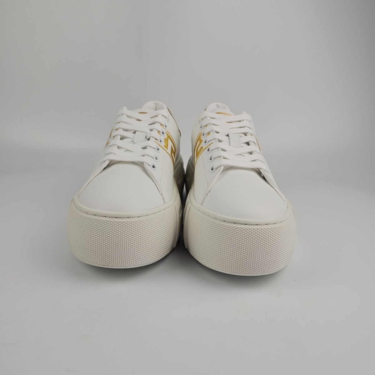 VERSACE Greca White/Gold Sneakers New & Authentic