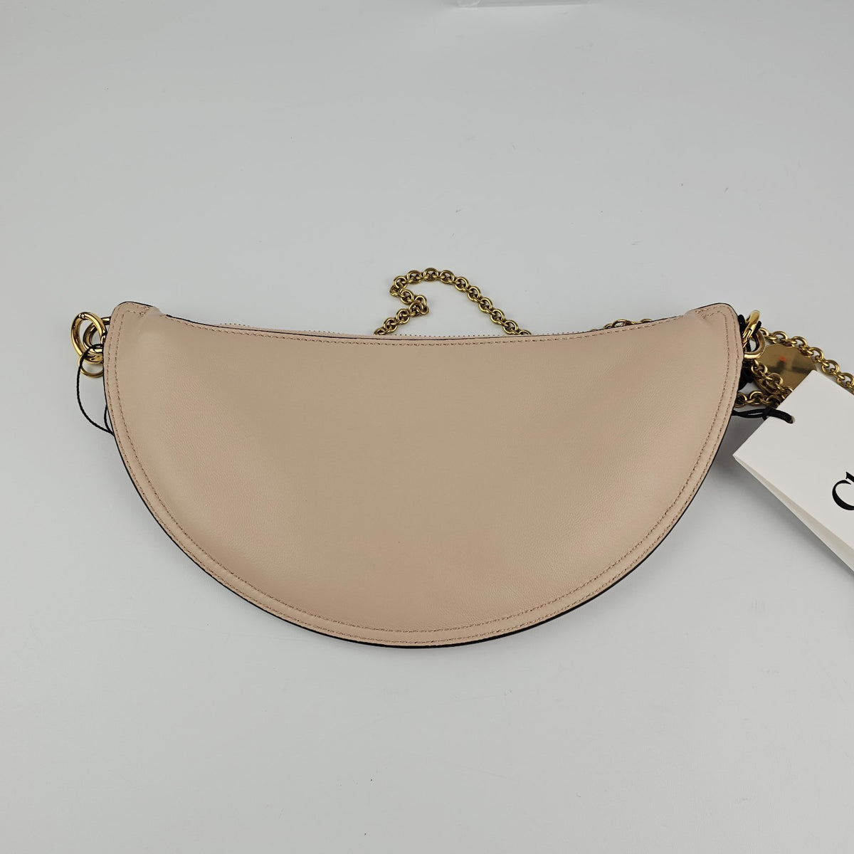 Chloe Icons Halfmoon Mini Beige Shoulder Bag New & Authentic
