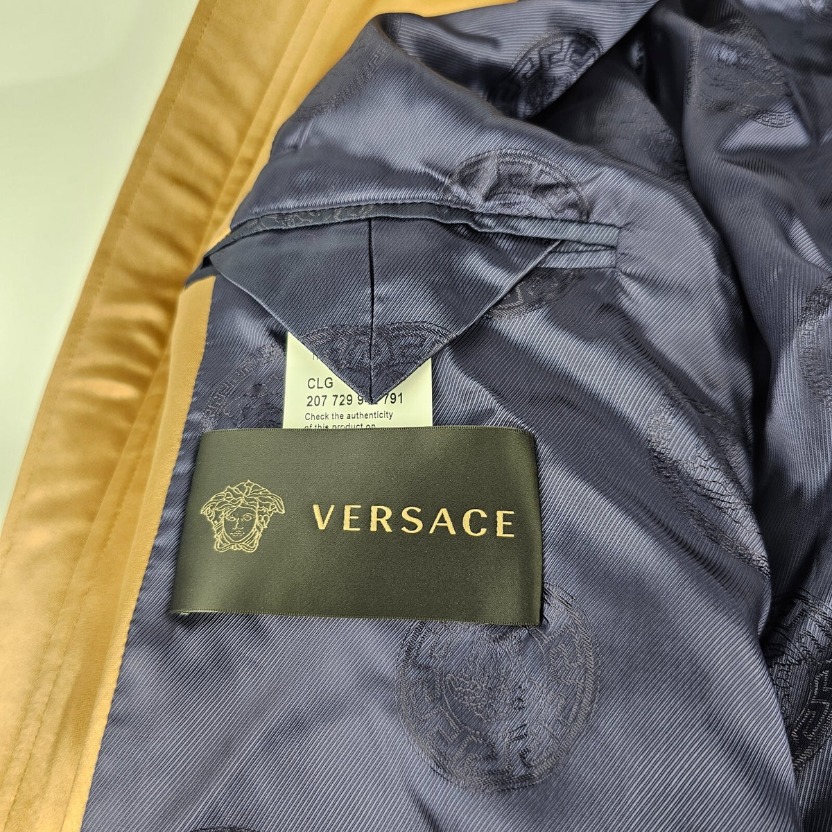 VERSACE Blue Tiger Bomber Jacket Size M (48)