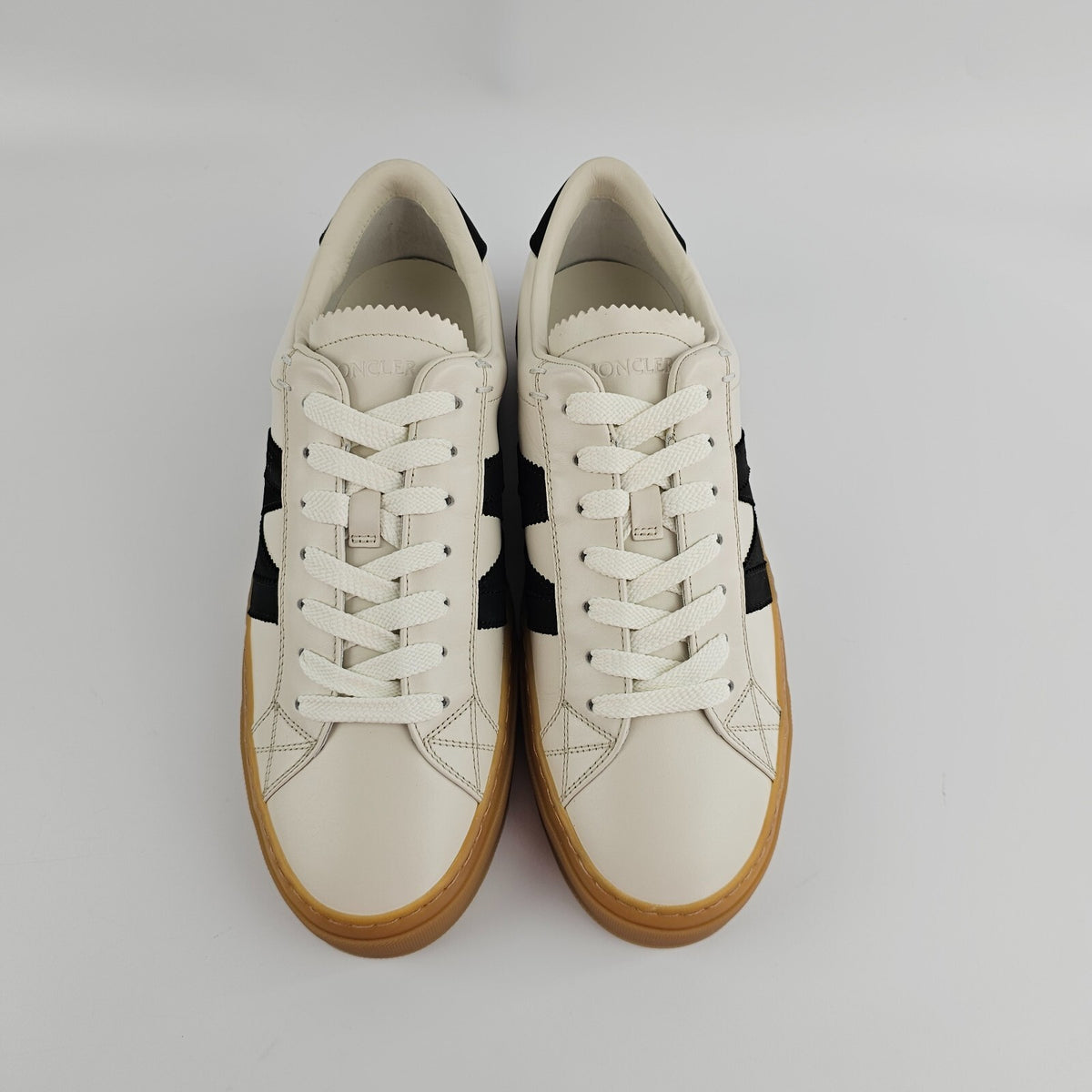 MONCLER Monaco2 Men's Beige Sneakers New