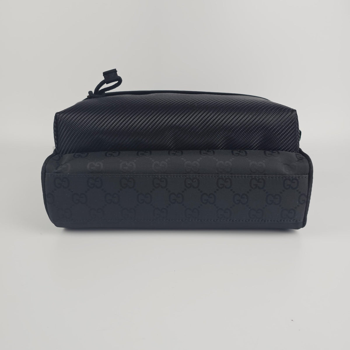 GUCCI $2200 Nexus Black GG Nylon Medium Crossbody Bag New & Authentic