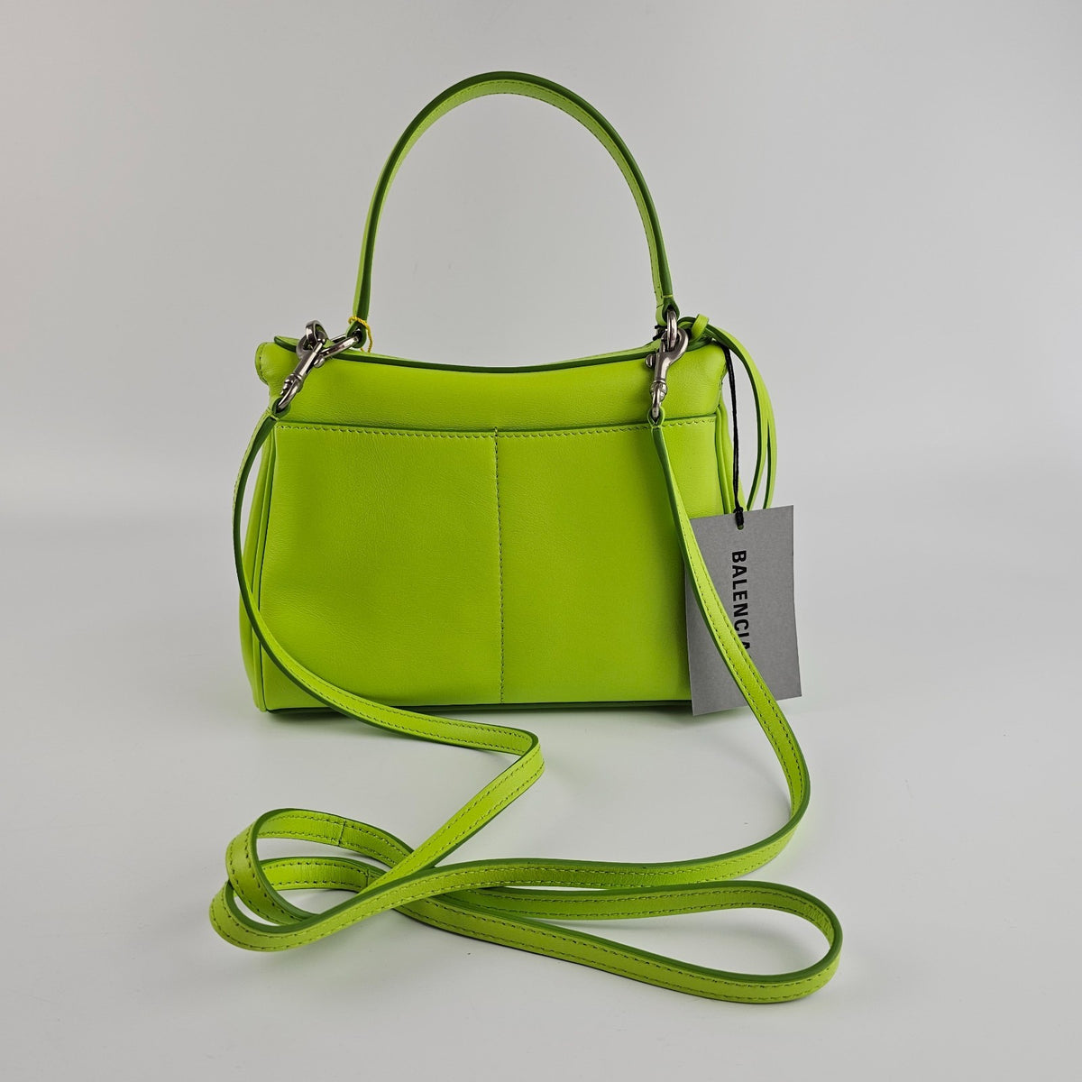 BALENCIAGA Rodeo Mini $2990 Granny Green Leather Handbag New And Authentic