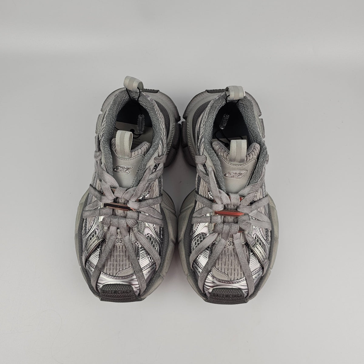 BALENCIAGA 3XL Extreme Laces $1400 Women's Gray Sneakers New
