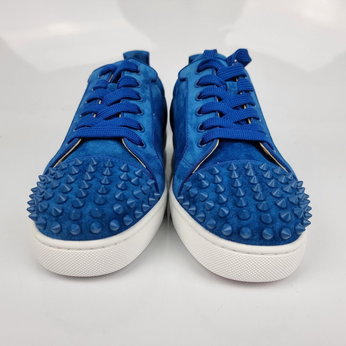 CHRISTIAN LOUBOUTIN Louis Junior Blue Sneakers New Size 41 US 8