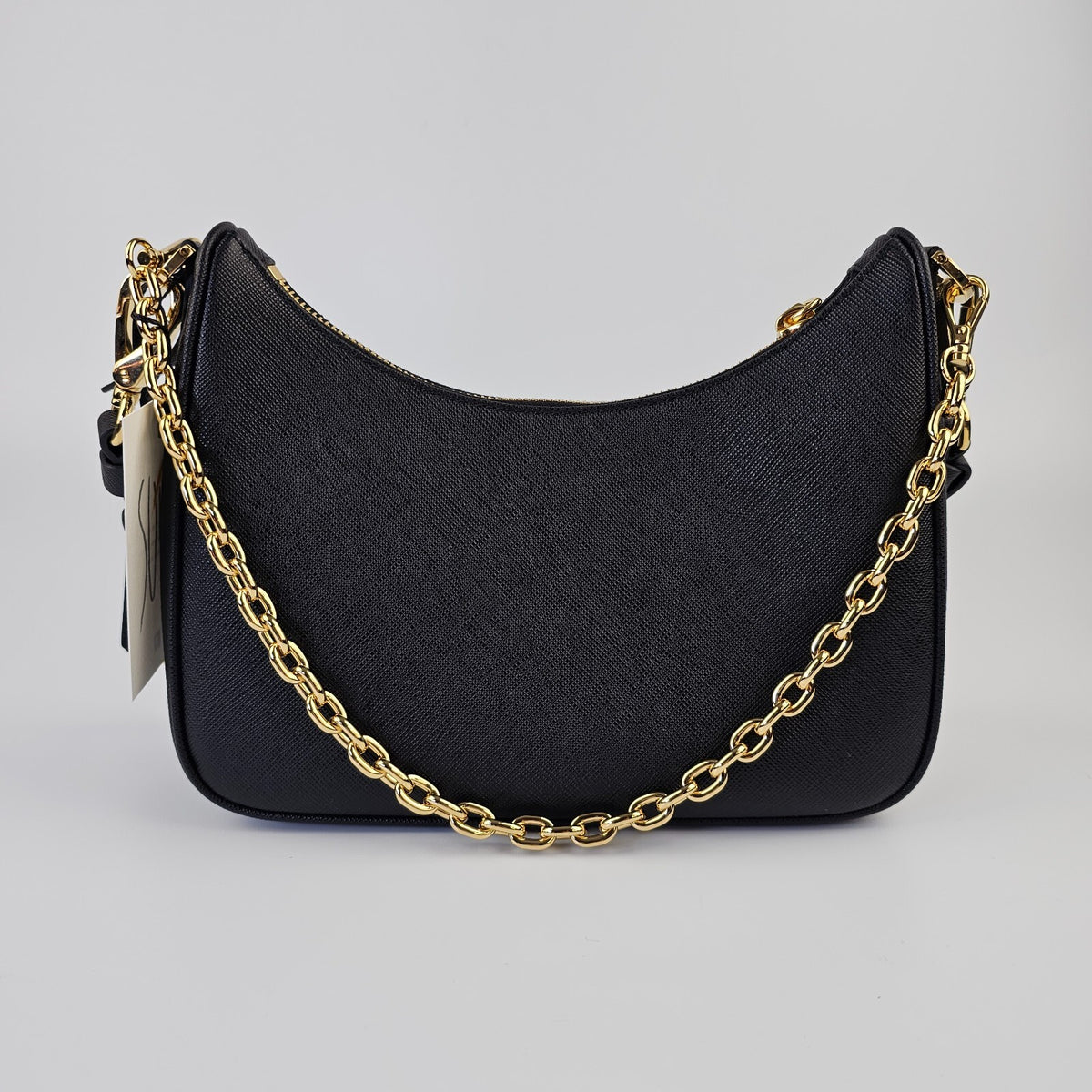 PRADA Re-Edition $2600 Black Saffiano Leather Mini Handbag New/Authentic