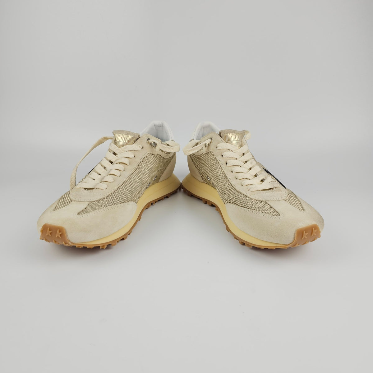 GOLDEN GOOSE Marathon Men's Beige Suede Sneakers New