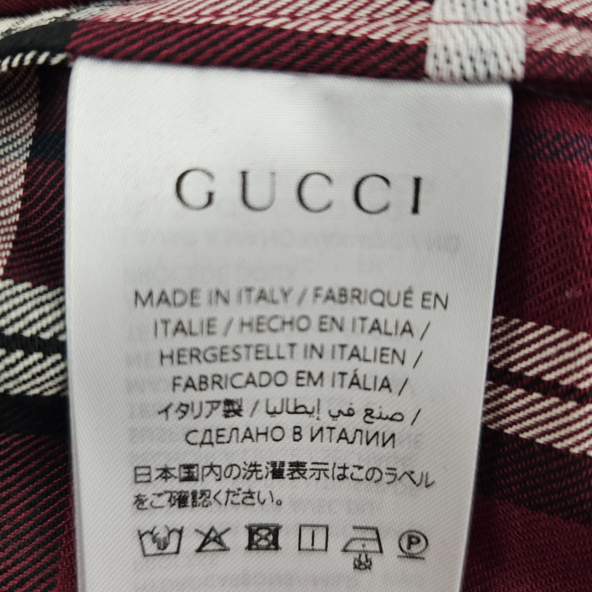 GUCCI $1550 Multicolor Tartan shirt New & Authentic