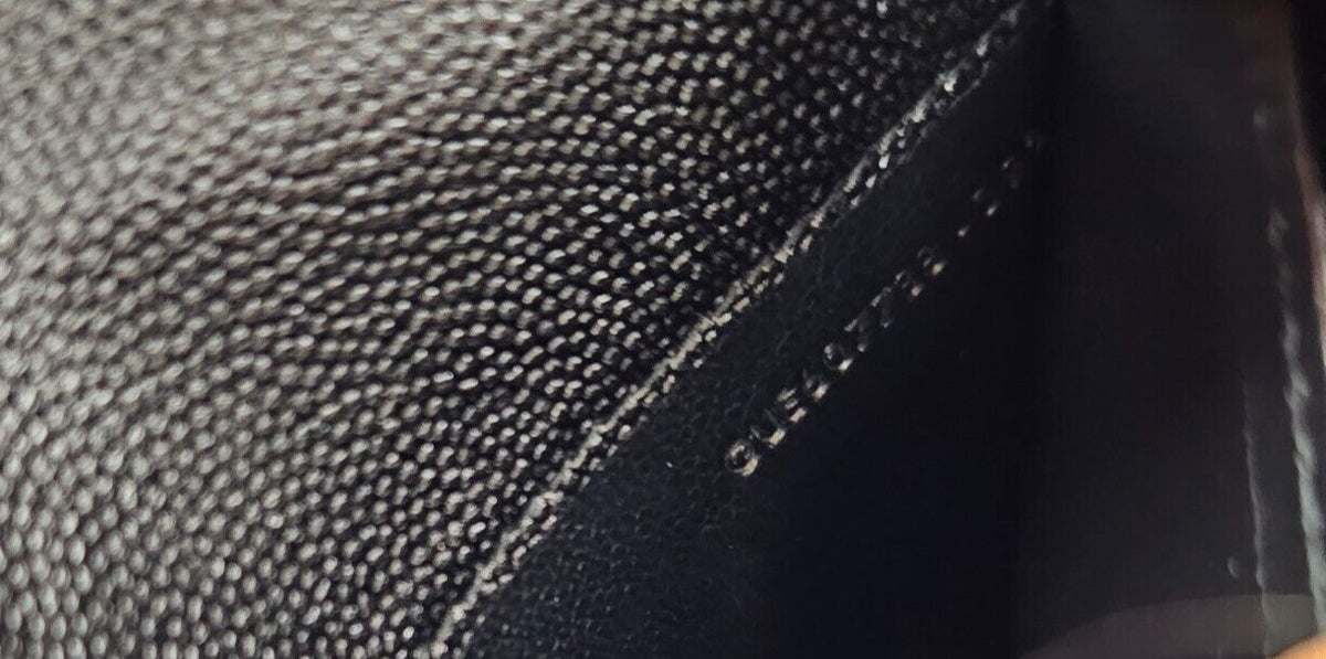 SAINT LAURENT Uptown $1550 Black Leather Chain Wallet Bag New
