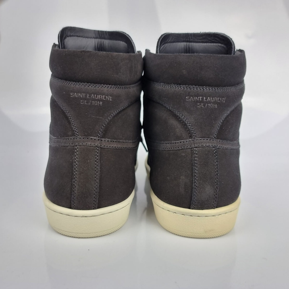 SAINT LAURENT Men's SL10H Black Suede High Top Sneakers New Size 39 US 6