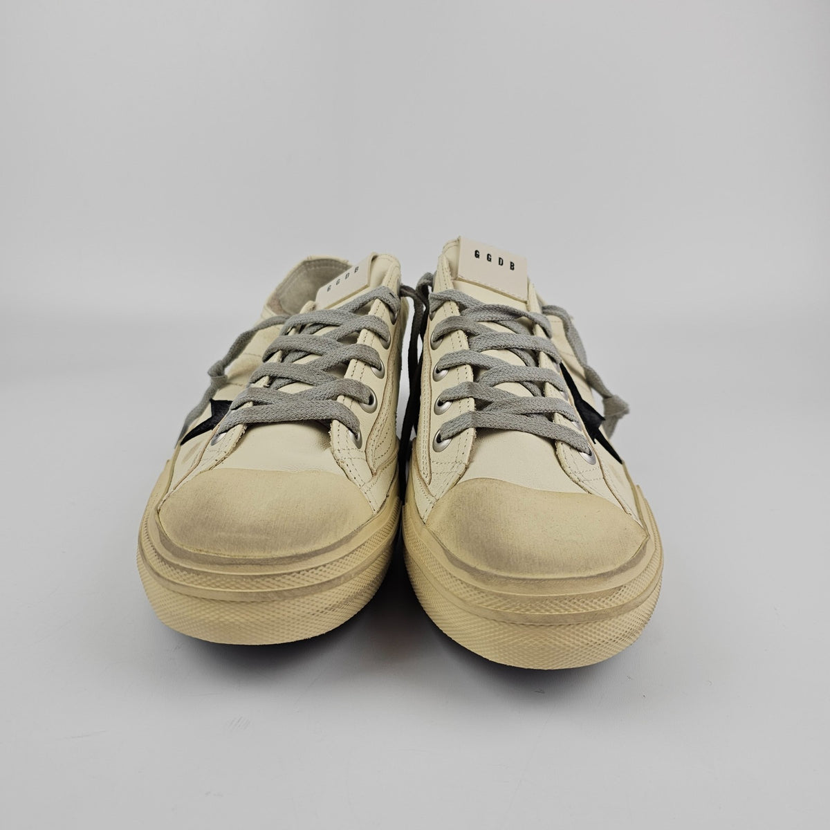 GOLDEN GOOSE V Star 2 Men's Beige/Black Sneakers New